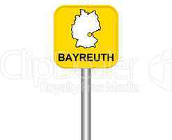 Ortseingangsschild: Bayreuth