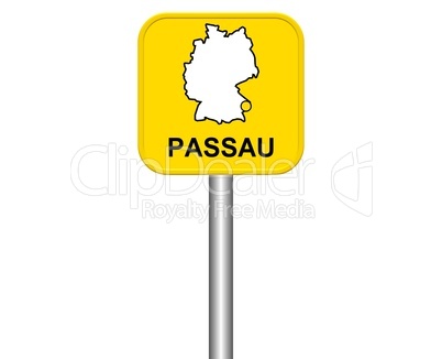 Ortseingangsschild: Passau