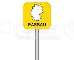 Ortseingangsschild: Passau
