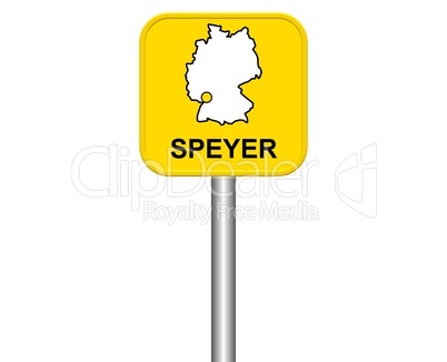 Ortseingangsschild: Speyer