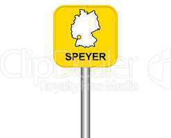 Ortseingangsschild: Speyer