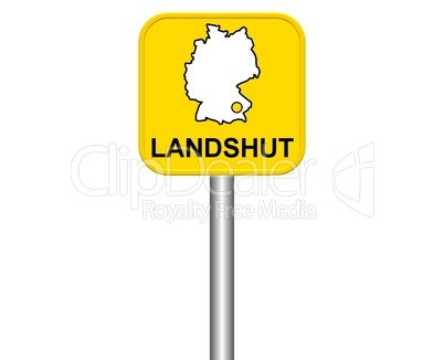 Ortseingangsschild: Landshut