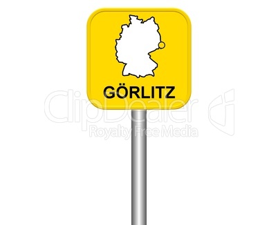 Ortseingangsschild: Görlitz