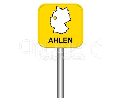 Ortseingangsschild: Ahlen