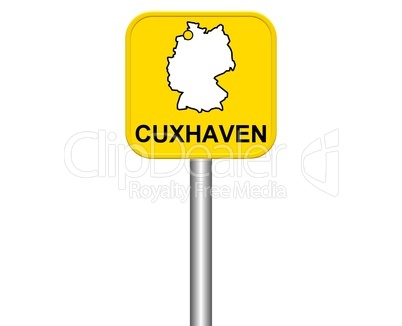 Ortseingangsschild: Cuxhaven