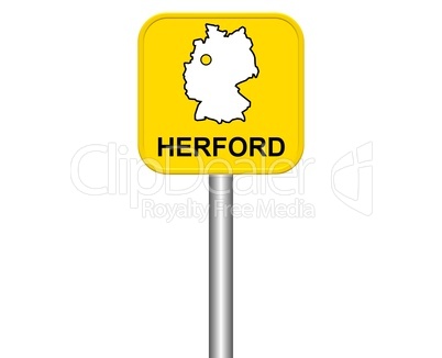 Ortseingangsschild: Herford