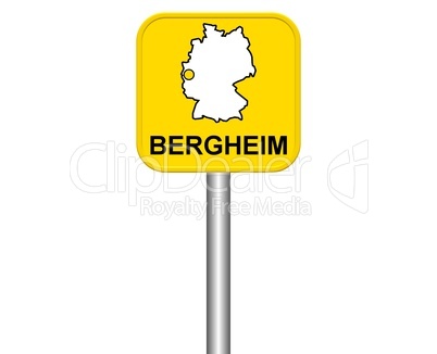Ortseingangsschild: Bergheim