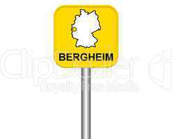 Ortseingangsschild: Bergheim