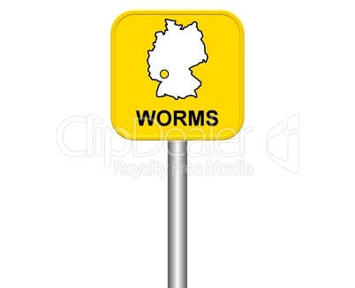 Ortseingangsschild: Worms