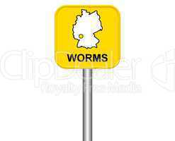Ortseingangsschild: Worms