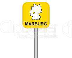 Ortseingangsschild: Marburg