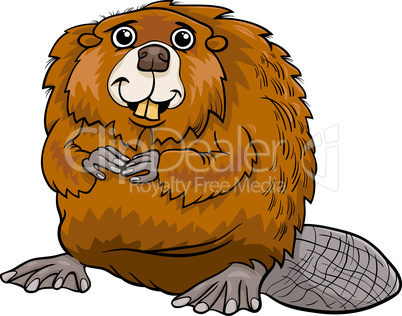 beaver animal cartoon illustration