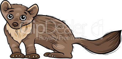 marten animal cartoon illustration