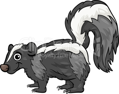 skunk animal cartoon illustration