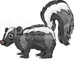skunk animal cartoon illustration