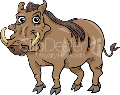 warthog animal cartoon illustration