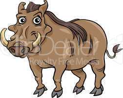 warthog animal cartoon illustration
