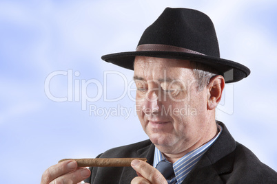 Men Portrait with Cigar