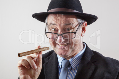 Men Portrait with Cigar