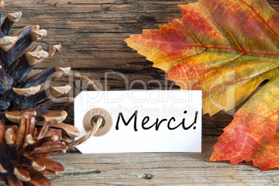 Fall Background with Merci Label