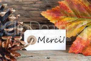 Fall Background with Merci Label