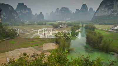 Mingshi Scenic Area landscape slider timelapse