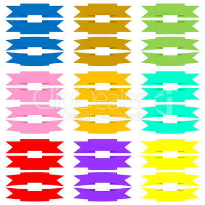 Set of colorful ribbons