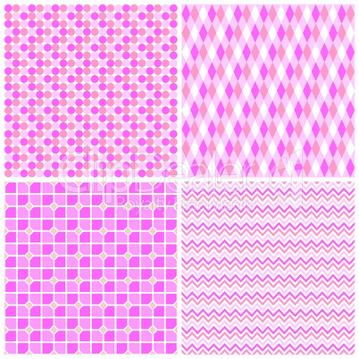 Set of 4 geometrical patterns