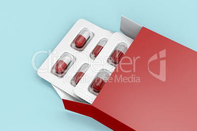 Capsules in red box