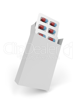 Capsules in white box