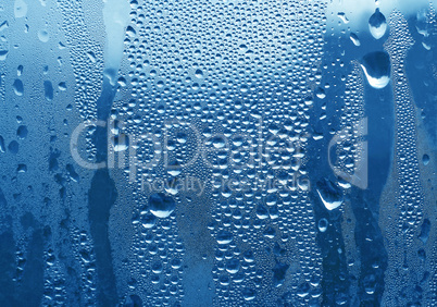 water drops on glass