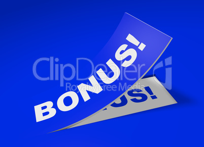 3D Etikett Blau - Bonus