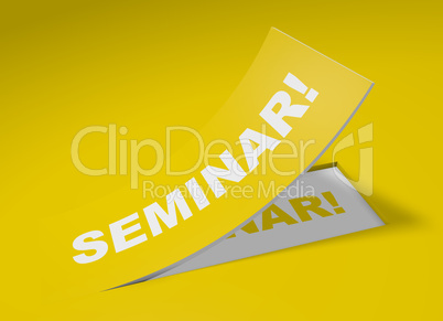 3D Etikett Gelb - Seminar