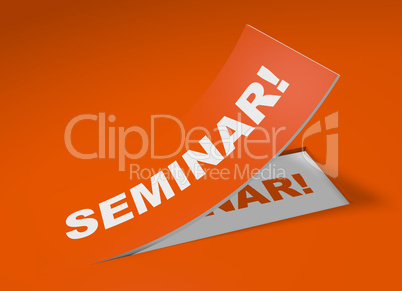 3D Etikett Orange - Seminar