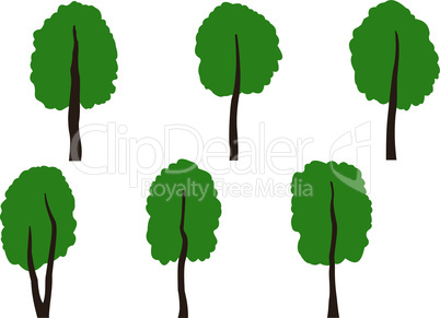 Set of different trees