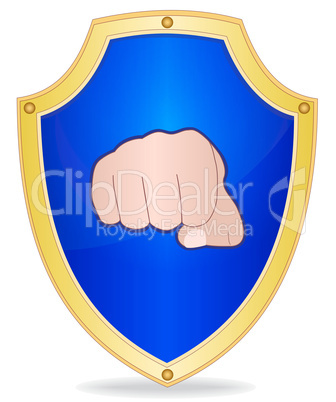 Shield with fist
