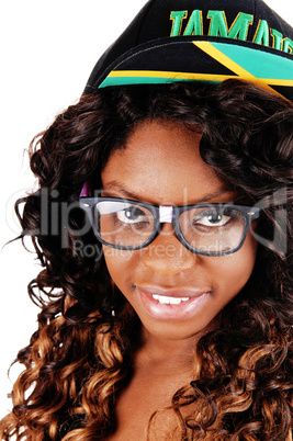 Closeup of Jamaican girl.