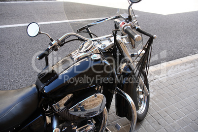 Motorcycle On Street