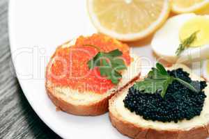 Sandwiches With Caviar