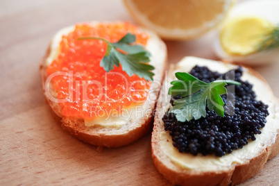 Sandwiches With Caviar