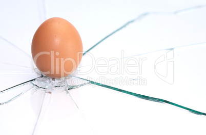 Egg On Broken Glass