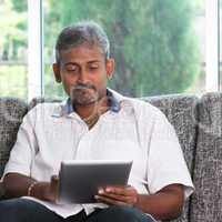 Reading on digital tablet computer