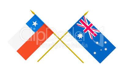 Flags, Australia and Chile