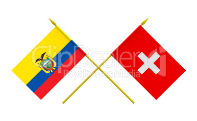 Flags, Ecuador and Switzerland