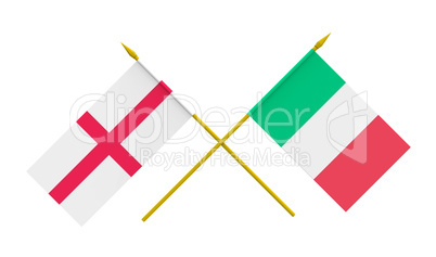 Flags, England and Italy