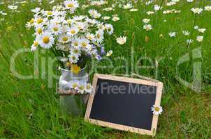 Tafel Blumenstrauß margeriten