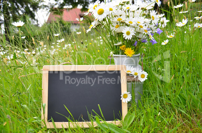 Tafel Blumenstrauß margeriten