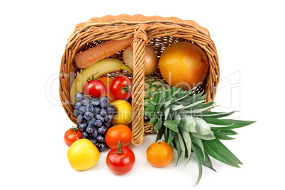fruits and vegetables in the basket
