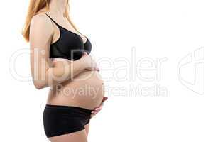 Body of pregnant woman with tummy