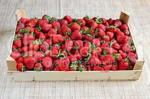 Strawberries in a crate